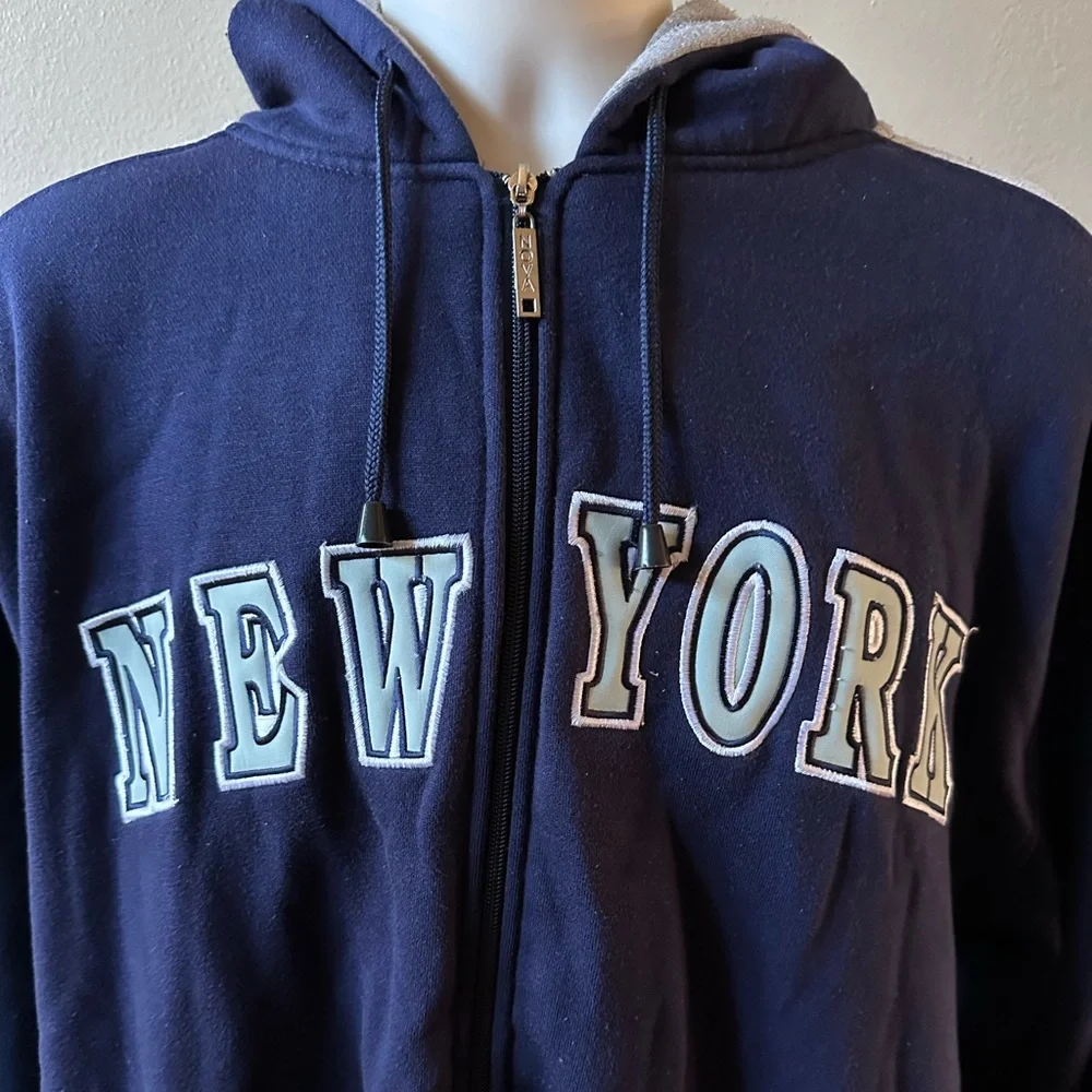 Platinum Nova NEW YORK Full Zip Hoodie Jacket (XL) Blue - Picture 5 of 8